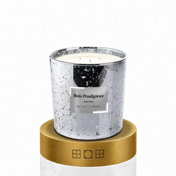 Bougie d'ambiance 3 mèches BOIS PRODIGIEUX